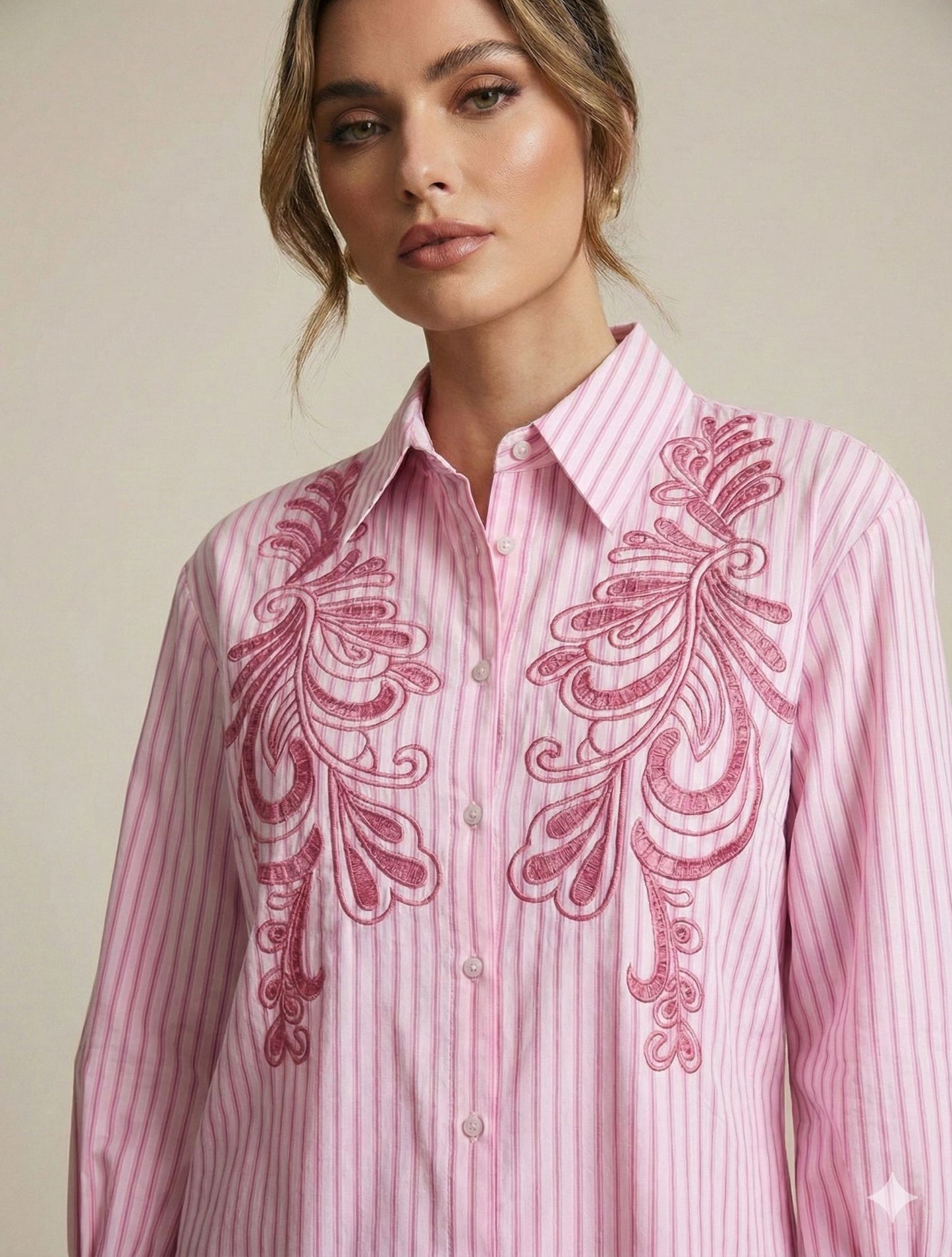 Reme - Cotton Blouse - Pink